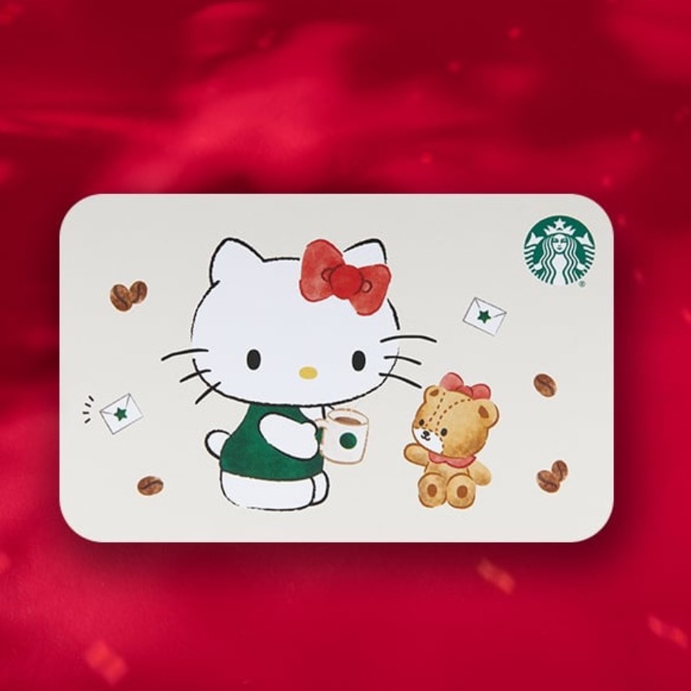 New Starbucks Hello Kitty Gift Card - blank